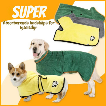 Superabsorberende Hundebadekåpe